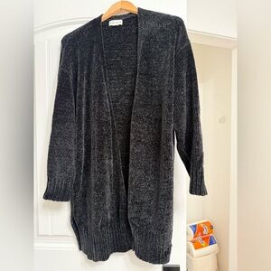 Women's Black Open-Front cardigan